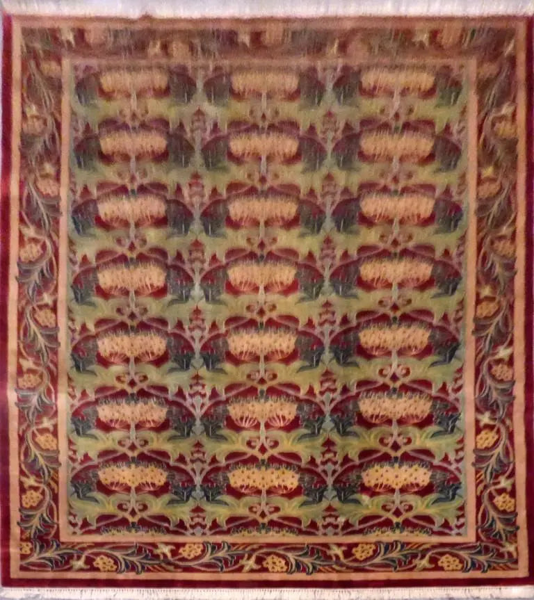 Indian Hand-Knotted Rug 9'11" X 8'11''